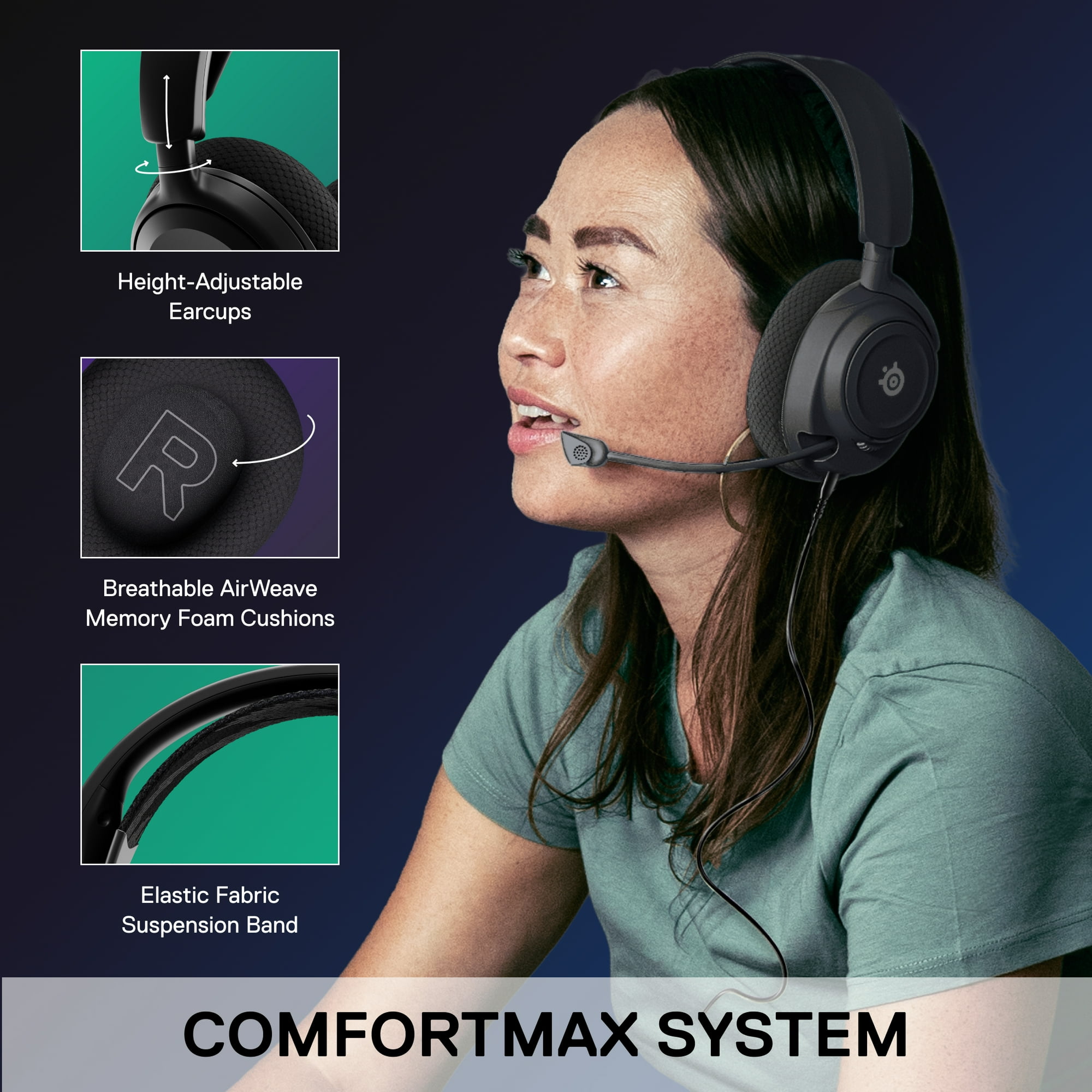 Steel Series Arctis Nova 1 Wired Multi-System Gaming Headset for PC with 3.5mm Jack, Black - Image 5