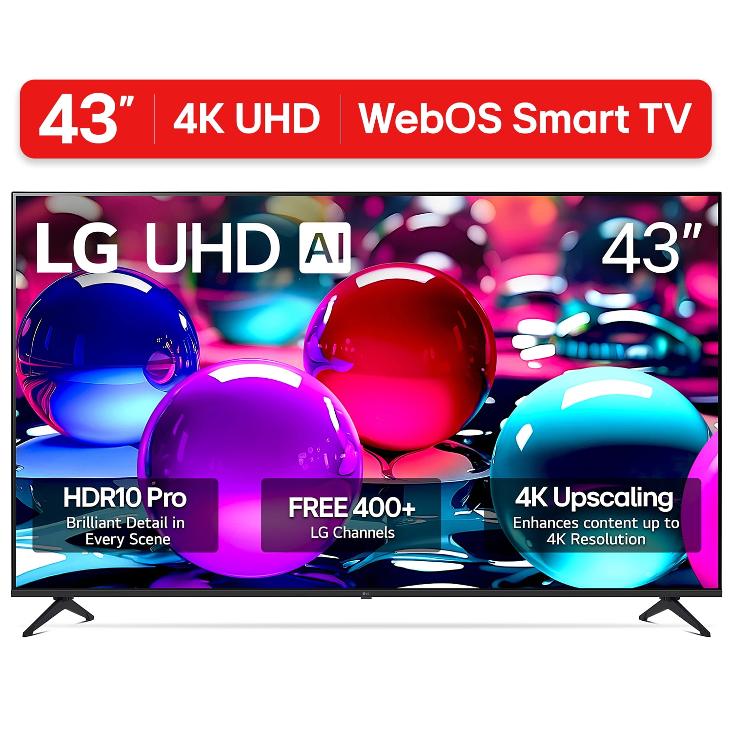 LG 43″ 4K UHD UA75 AI Smart TV (2025)